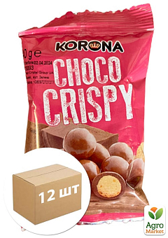 Шоколадное драже (Choco Crispy) ТМ "Korona" 40г упаковка 12 шт2