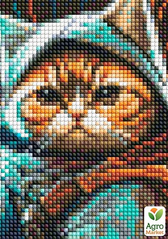 Алмазна мозаїка - Кіт-воїн Ідейка AMO7565 - фото 2