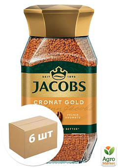 Кофе Cronat gold стеклянная банка ТМ "Якобс" 100г упаковка 6 шт2