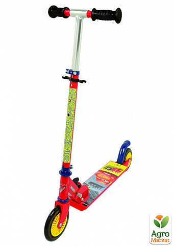 Детский самокат "Тачки" раскладной с металлической рамой, двухколесный, 70 х 32 х 83 см, 5+ Smoby Toys