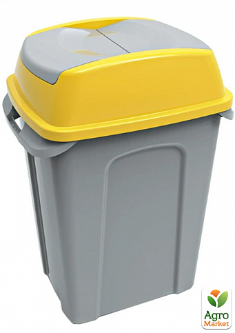 Бак для мусора Planet Hippo 25 л серо-желтый (6826)