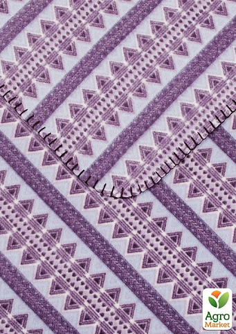 Плед флисовый "Полар" Полоса с рубчиком (фиолетовый) 130х160см 170769 - фото 2