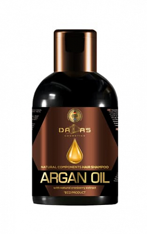 Шампунь для волосся "Dalas" з натуральним екстрактом журавлини та аргановим маслом 500 г