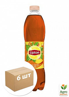 Черный чай (Персик) ТМ "Lipton" 1,5л упаковка 6шт2