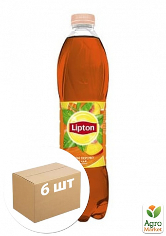 Черный чай (Персик) ТМ "Lipton" 1,5л упаковка 6шт