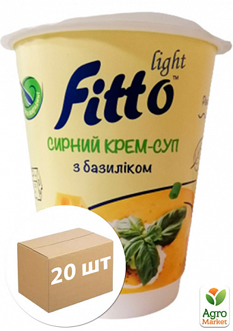 Крем-суп сырный с базиликом б/п ТМ "Fitto light" (стакан) 40г упаковка 20 шт