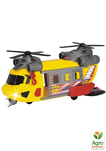 Функциональный вертолет "Служба спасения" с лебедкой, звуковым и световым эффектами, 30 см, 3+ Dickie Toys - фото 3