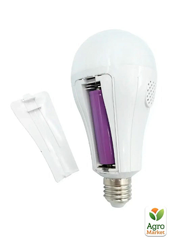 Мощная Аварийная Аккумуляторная LED лампа 8442  20W  E27 с 2 аккумуляторами 18650 (до 4 часов) - фото 3