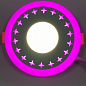 LED панель Lemanso LM535 "Зірки" коло 3+3W рожева підсв. 350Lm 4500K 85-265V (331635)