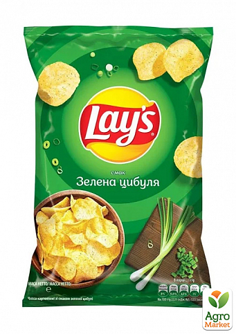 Картопляні чіпси (Зелена цибуля) ТМ "Lay`s" 60г упаковка 28шт - фото 2