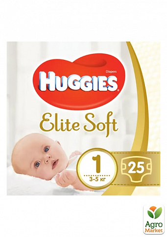 Huggies Elite Soft Размер 1 (3-5 кг), 25 шт