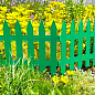 Декоративний пластиковий паркан світло-зелений висота 35 см, довжина 3.2 м, 7 секцій