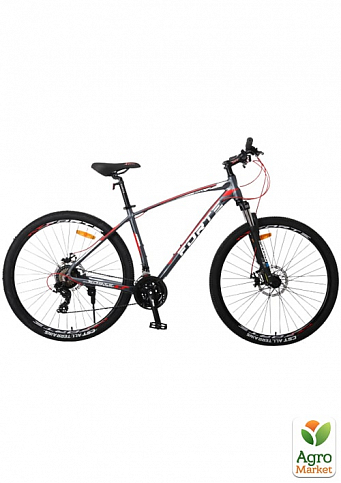 Велосипед FORTE TITAN размер рамы 19" размер колес 27,5" серо-красный (117172)