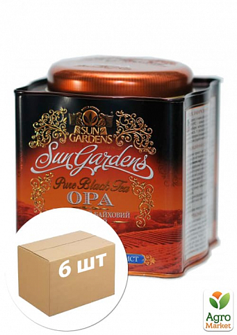 Чай (железная банка) ОРА ТМ "Sun Gardens" 150г упаковка 6шт