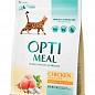 Сухой корм для взрослых кошек Optimeal со вкусом курицы 200 г (3134740)