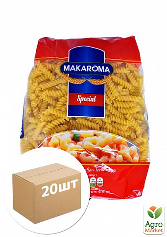 Макарони Spiralli (Спіраль) ТМ "MAKAROMA" 500г упаковка 20шт