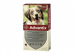 Средства от блох и клещей Байер Адвантикс для собак от 10 до 25 кг 4х2,5мл   10 г (0472470)2
