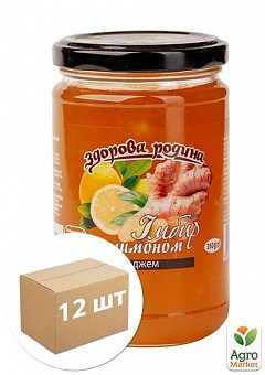 Джем імбир з лимоном (скло) ТМ "Здорова сім'я" 350г упаковка 12 шт11