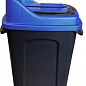 Бак для сортування сміття Planet Re-Cycler 70 л чорний - синій (папір) (12193) цена